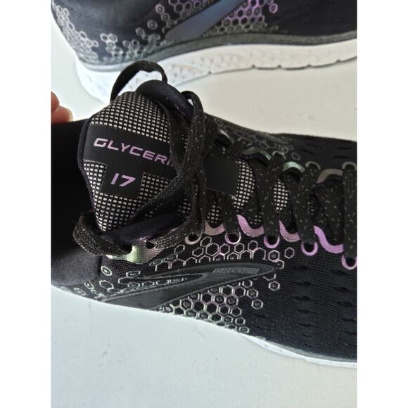 Brooks Glycerin 17 running athletic shoes blk/purple colorway women's size 8.5 - Picture 5 of 12